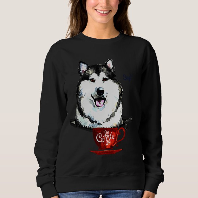 Sweatshirt Husky Avec Malamute D'Alaska (Devant)
