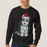 Sweatshirt Husky Avec Santa Hat Huskey Drôle Chien Christma<br><div class="desc">Husky Avec Santa Hat Huskey Drôle Chien Swea de Noël.</div>