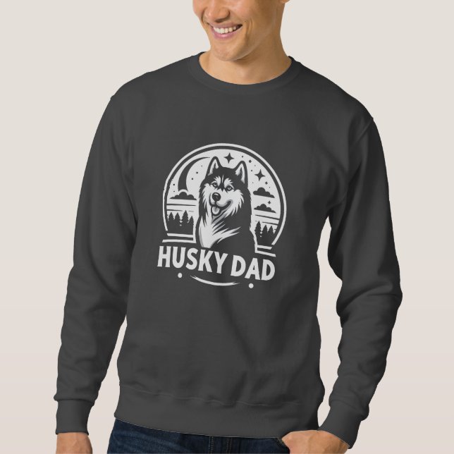 Sweatshirt Husky Dad Gift Chien Propriétaire Sibérien Huskies (Devant)