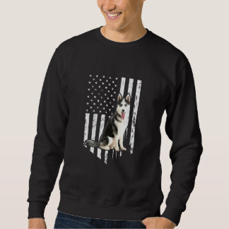 Sweatshirt Husky Drapeau Patriotique Husky Chien 4 Juil