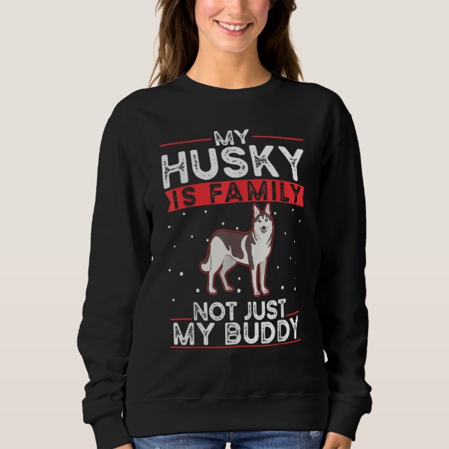 Sweatshirt Husky Family Siberian Husky (Devant)