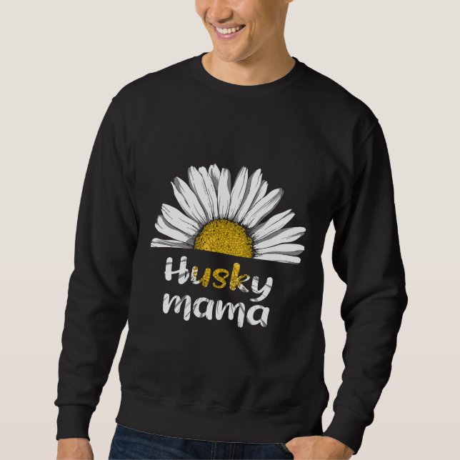 Sweatshirt Husky Mama Fleur blanche (Devant)