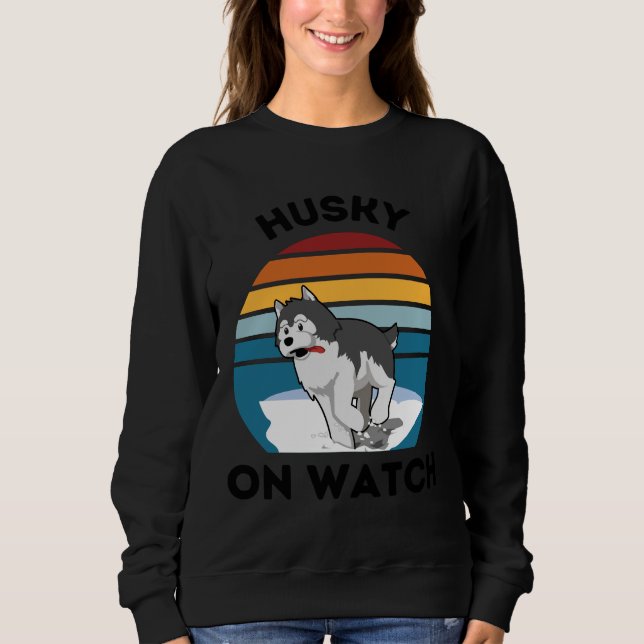 Sweatshirt Husky On Watch (Devant)