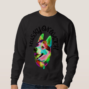 Sweatshirt Husky On Watch Rainbow Mint Icecream