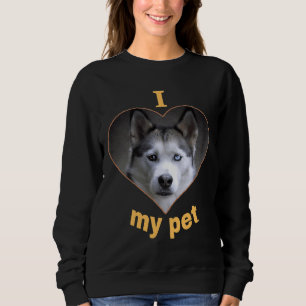 Sweatshirt Husky Sibérie Beau Chien Imprimés J'aime Chiens