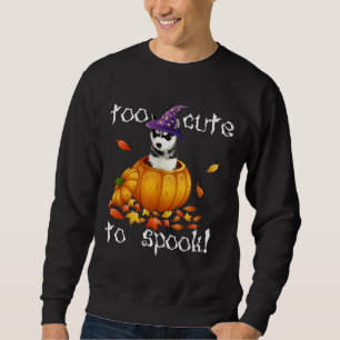 Sweatshirt Husky Sibérien Trop mignon Pour Parler Halloween C