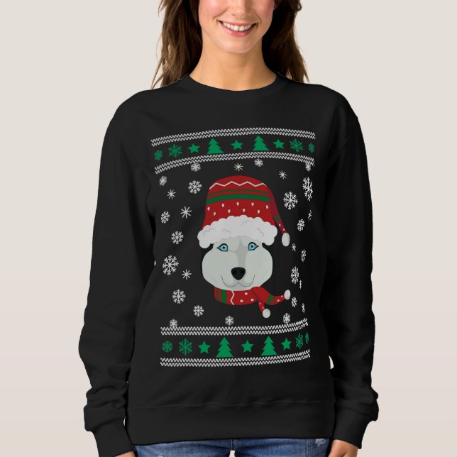 Sweatshirt Husky Ugly Christmas (Devant)