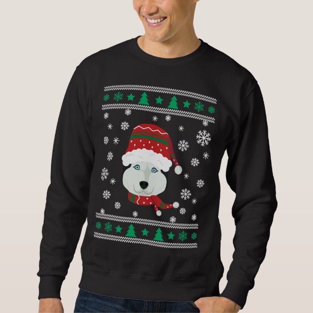 Sweatshirt Husky Ugly Christmas (Devant)