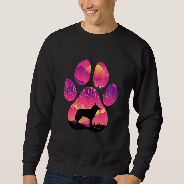Sweatshirt Huskydoodle Paw Mom Dad Dog  Women Men (Devant)