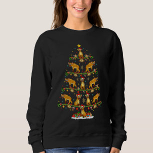 Sweatshirt Hyène Lumières Noël Père Noël Hyène Sapin de Noë