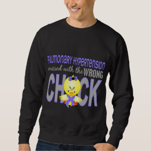 Sweatshirt Hypertension pulmonaire salie avec le poussin faux