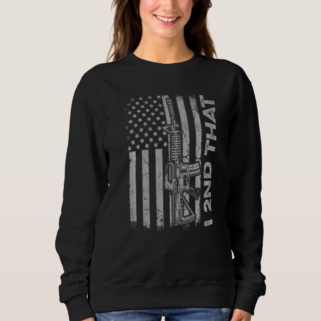 Sweatshirt I 2ème Amendement Pro Gun Patriotic Us F (Devant)