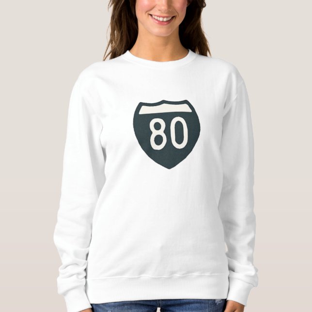 Sweatshirt I-80 San Francisco to Sierra Nevada Design (Devant)