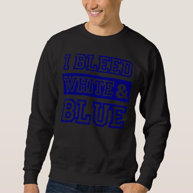 Sweatshirt I Bleu White & Blue Sports Team Jeu Jour 1 (Devant)