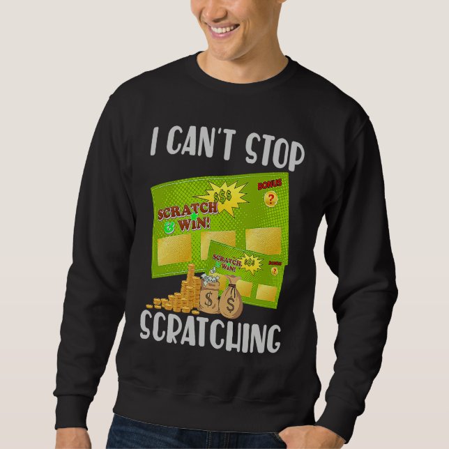 Sweatshirt I Can't Stop Scratching Men Women  Bingo  5 (Devant)