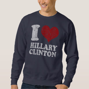 Sweatshirt I coeur Hillary Clinton