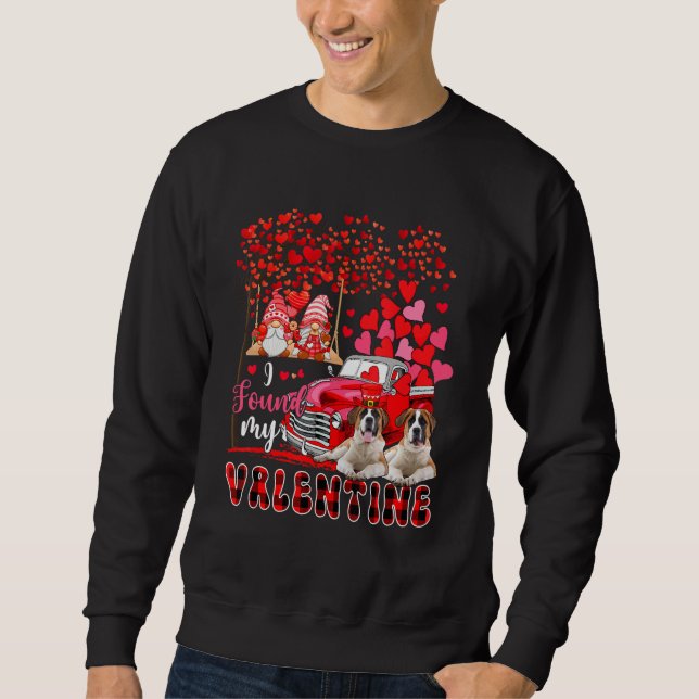 Sweatshirt I Found Valentine Two Cute St. Bernards Couple Gno (Devant)