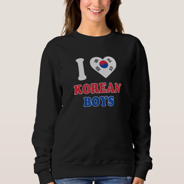 Sweatshirt I Heart Korean Boys Cute Kpop K Pop Flag Music Ido (Devant)