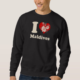 Sweatshirt I Heart Maldives Floral Heart