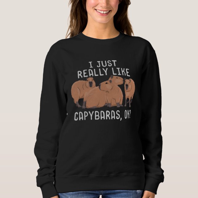 Sweatshirt I just really like Capybara  Kids Women Cute Capyb (Devant)