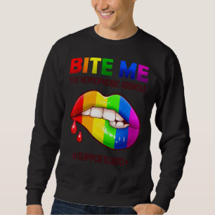 Sweatshirt I Licked It So It's Mine Lgbtq Lips Rainbow Lgbt