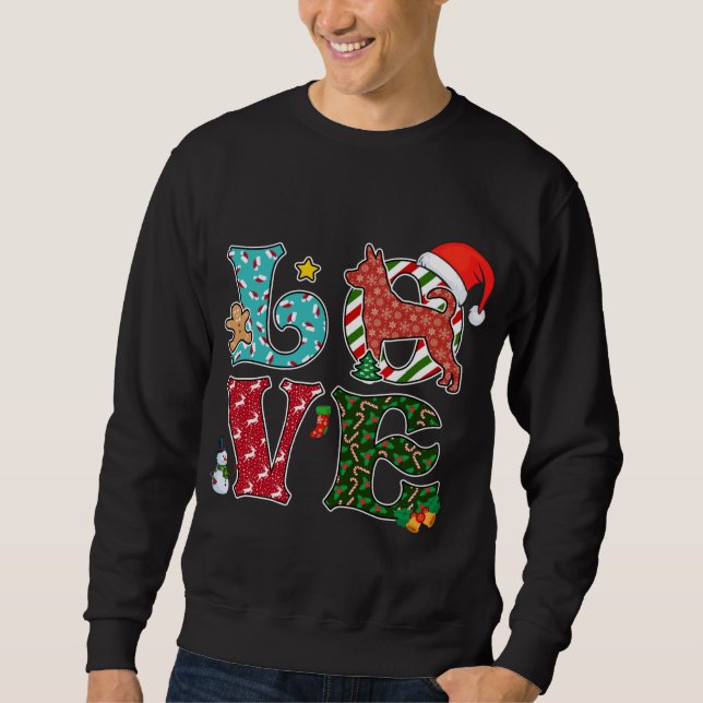 Sweatshirt I Log Rat Chien Terrier Noël (Devant)