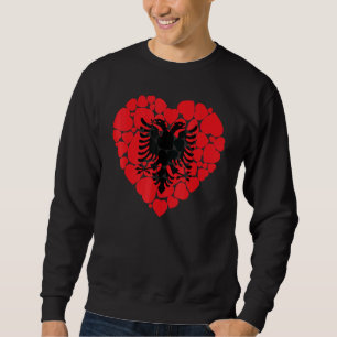Sweatshirt I Love Albanie Drapeau Albanie Albanie