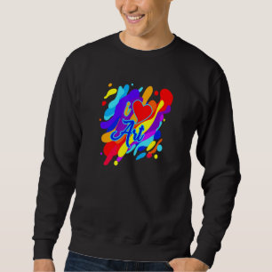 Sweatshirt I Love Arts Abstraits Enseignants Artistes Fournis