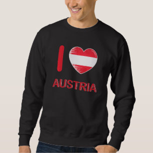 Sweatshirt I Love Austria My Home Mon Pays Coeur Autriche 1