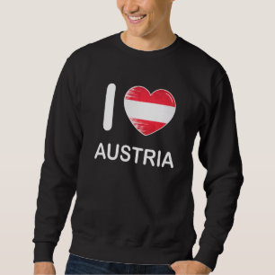 Sweatshirt I Love Austria My Home Mon Pays Coeur Autriche 4