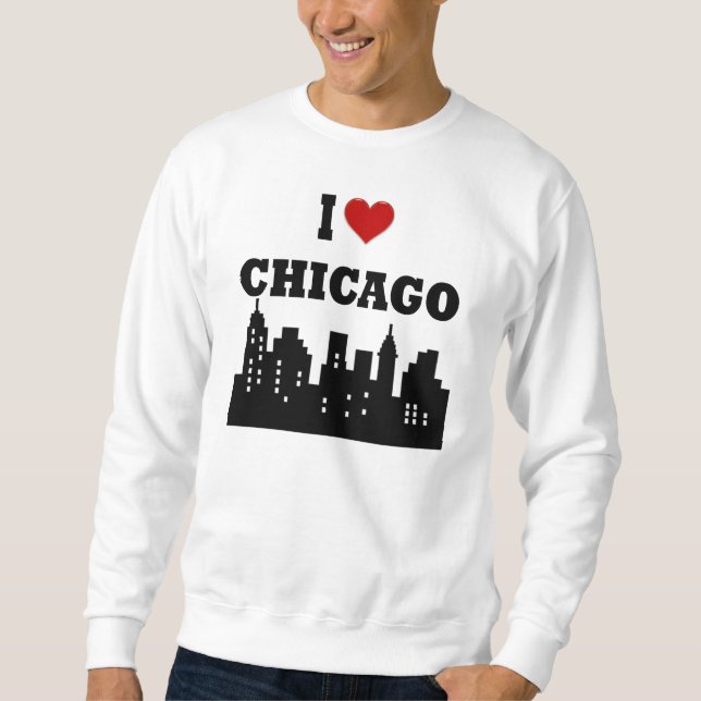 Sweatshirt I Love Chicago (Devant)