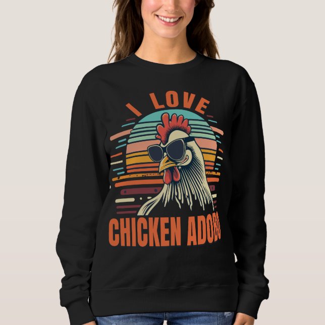 Sweatshirt I Love Chicken Adobo Funny Filipino (Devant)