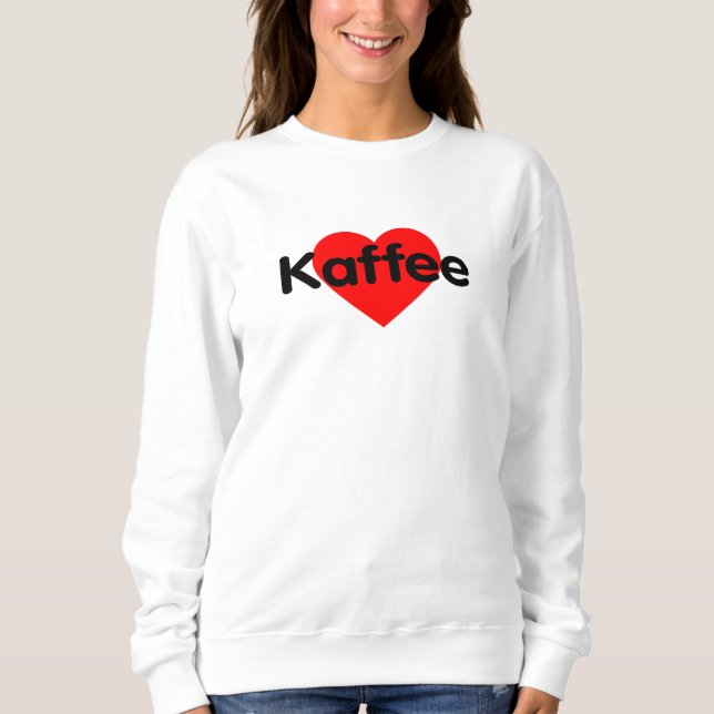 Sweatshirt I Love Coffee - Kaffee (Devant)