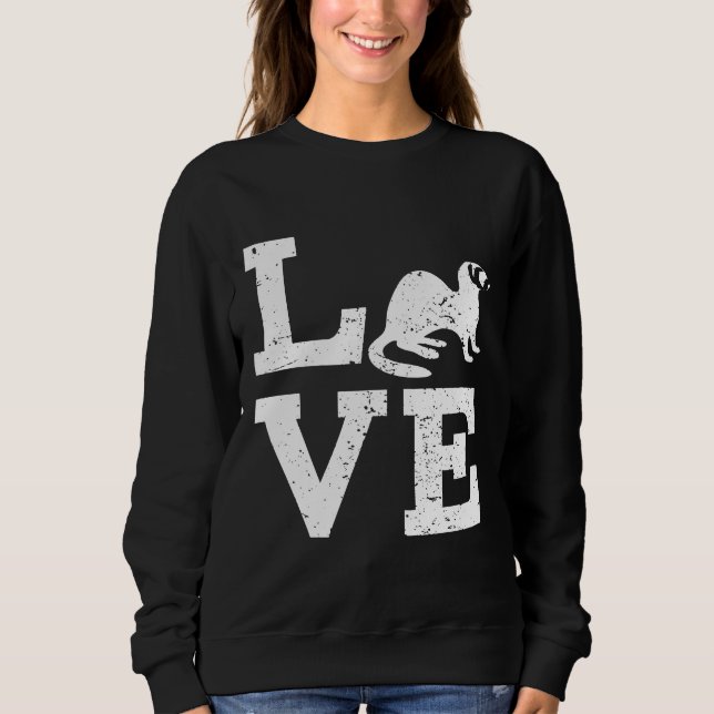 Sweatshirt I Love Ferrets (Devant)
