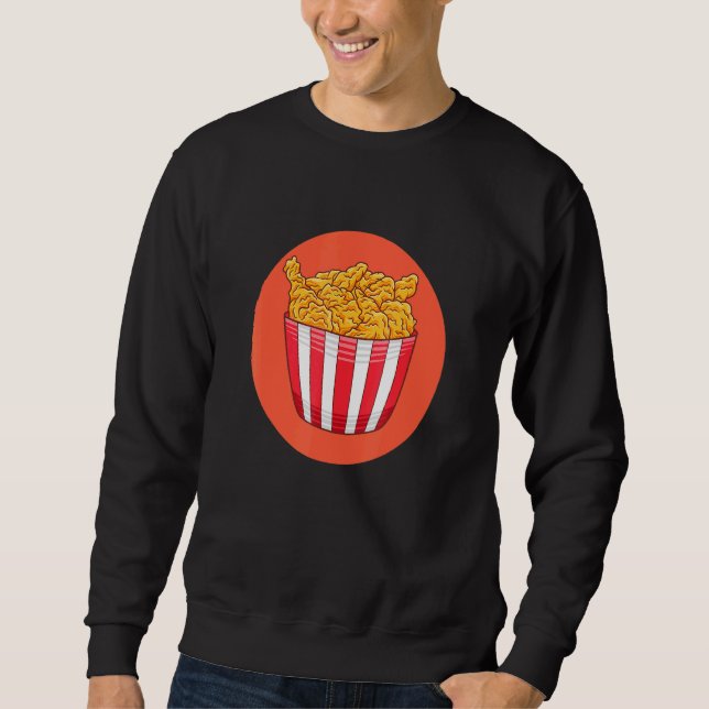 Sweatshirt I Love Fried Chicken Food 1 (Devant)