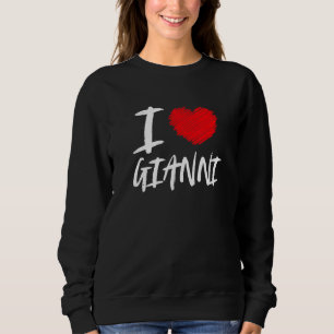 Sweatshirt I Love Gianni Mari Son Petit ami Papa Grandson H