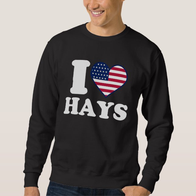 Sweatshirt I love Hays I heart Hays (Devant)