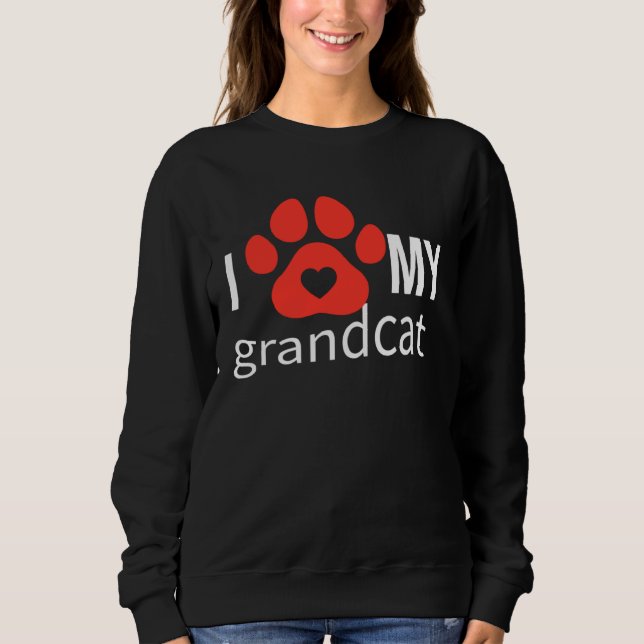 Sweatshirt I love Heart Grandcat (Devant)