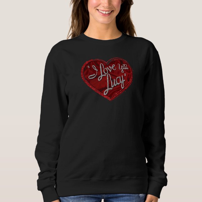 Sweatshirt I Love Lucy Red Parties scintillant 75 (Devant)