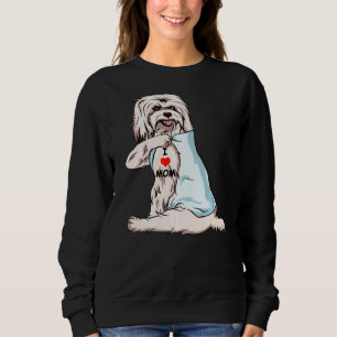 Sweatshirt I Love Maman Tattoo Coton De Tulear Maman Chien Fe