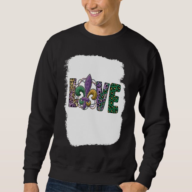 Sweatshirt I Love Mardi Gras  Carnival Party mardi gras (Devant)