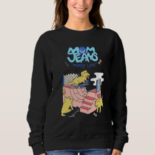 Sweatshirt I Love Mom Distressed Arts Jeans Rock Music For Fa