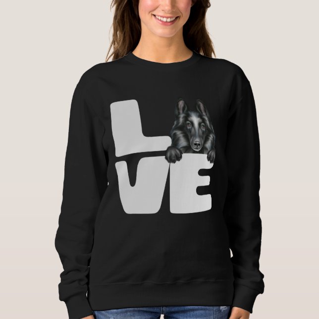 Sweatshirt I Love My Belgian Sheepdog Dog (Devant)