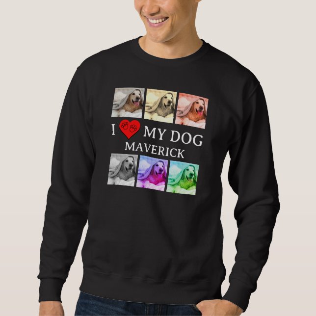 Sweatshirt I LOVE MY DOG Pop Art Pet Lover (Devant)