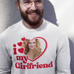 Sweatshirt I Love My Girlfriend Custom Crewneck<br><div class="desc">I Love My Girlfriend Shirt - télécharger une photo pour l'intérieur du coeur</div>