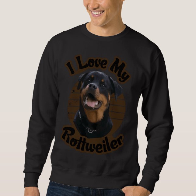 Sweatshirt I Love My Rottweiler Classic (Devant)