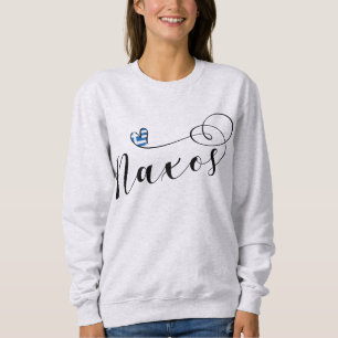 Sweatshirt I Love Naxos, Drapeau Grec