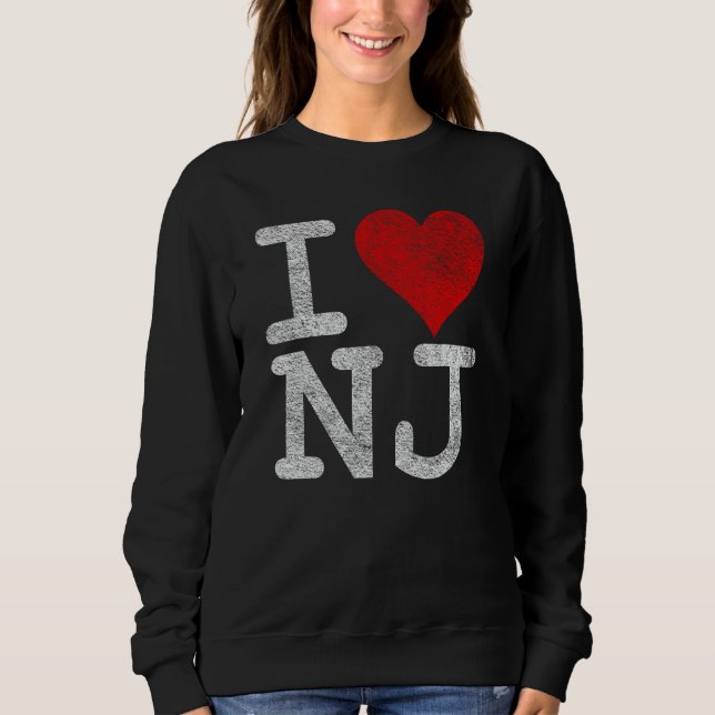 Sweatshirt I Love New Jersey I Heart NJ (Devant)