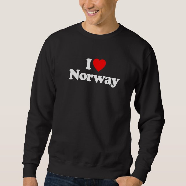 Sweatshirt I Love Norway Heart Funny (Devant)
