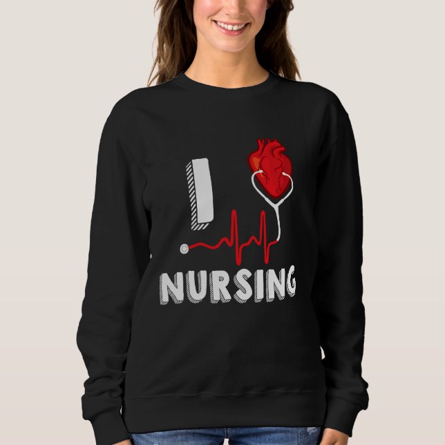 Sweatshirt I Love Nursing  I Heart Nursing Anatomy Medical (Devant)